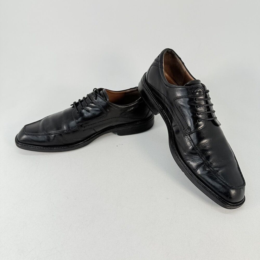 ECCO 'Windsor' Black Leather Apron Toe Oxfords Lace Up EUR 45≈ US 11-11.5